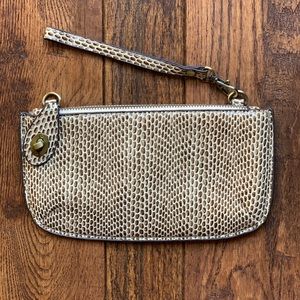 Faux Snake Skin Burma Python Wristlet